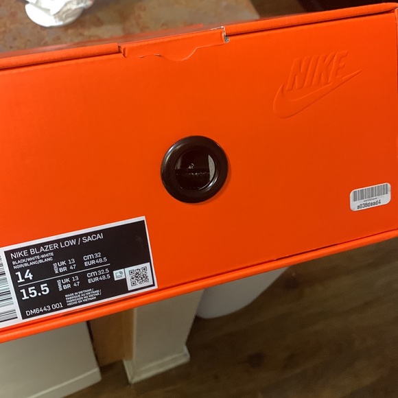 Patent Black Nike Blazer Low / Sacai SIZE 14 - Picture 10 of 10